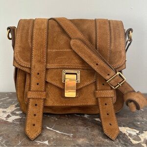 Proenza Schouler Mini Suede PS1 Crossbody Bag in Caramel